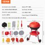 VEVOR 28 PCS BBQ Grill Playset, Kids Toys Kitchen Playset with Sound & Light, Little Chef Play, Interactive Grill Play Food Cooking Playset Barbecue Toy Grill for Toddlers Boys Girls 3-5 Birthday Gift