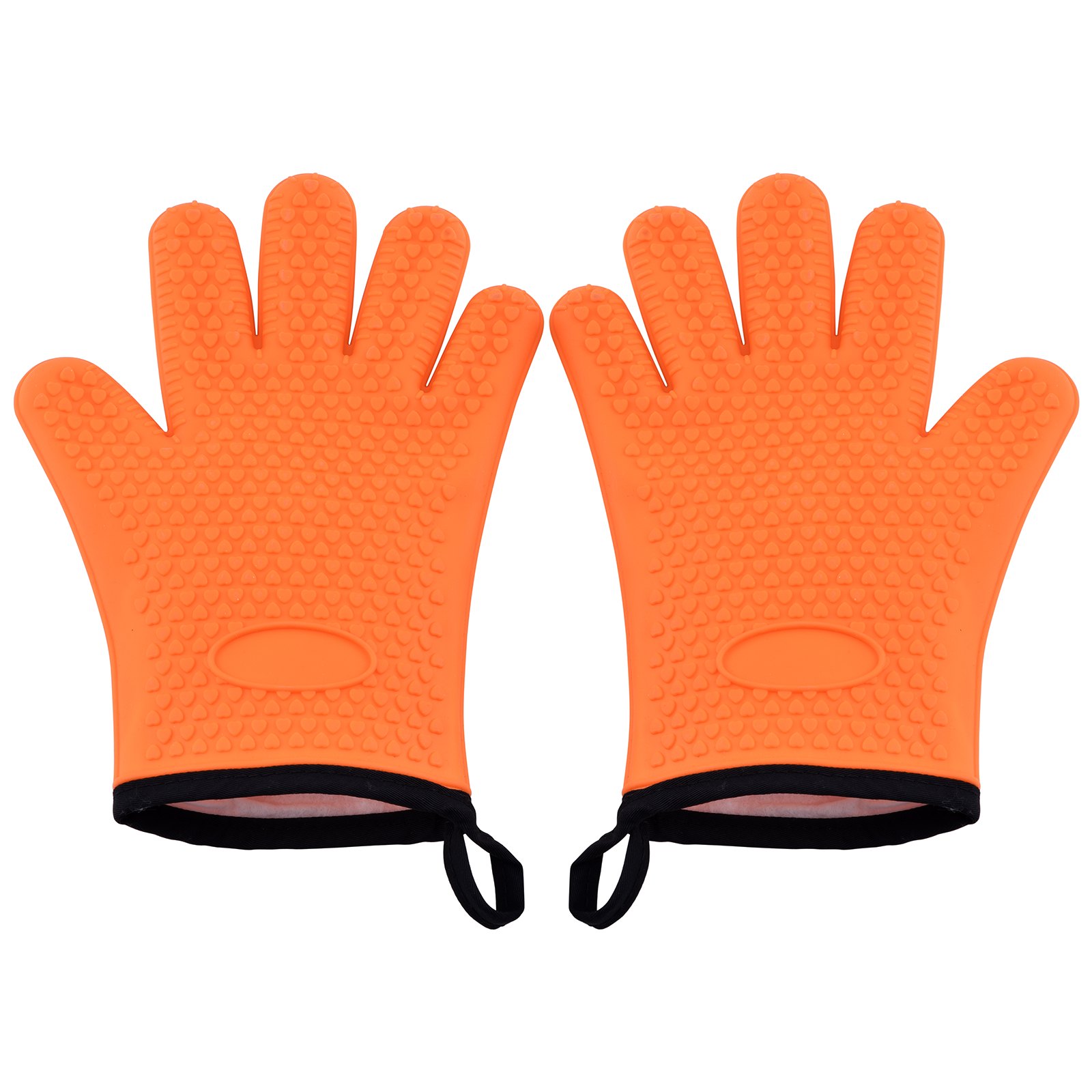 VEVOR Silicone Smoker Oven Gloves, Non-Slip Heat Resident BBQ Grill Gloves with Fingers, Waterproof & Hangable Design, Easy to Clean & Store, for Grilling, Oven, BBQ, Baking, Frying