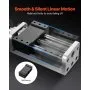 VEVOR Linear Stage Actuator, 100 mm Effective Stroke, Ball Screw CNC Linear Motion Guide Rail, Double Optical Axis, C7 High-Precision, Bearing Slide Block, Manual Handwheel, for CNC Router X Y Z Axis