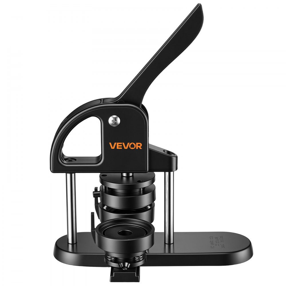 VEVOR Button Maker Machine 1"/1.25"/2.25"(25/32/58 mm) Pin Maker Black, with 300pcs Button Parts, Circle Cutter and Magic Book, Ergonomic Handle, for DIY Badges, Pins, Fridge Magnets and Key Chains