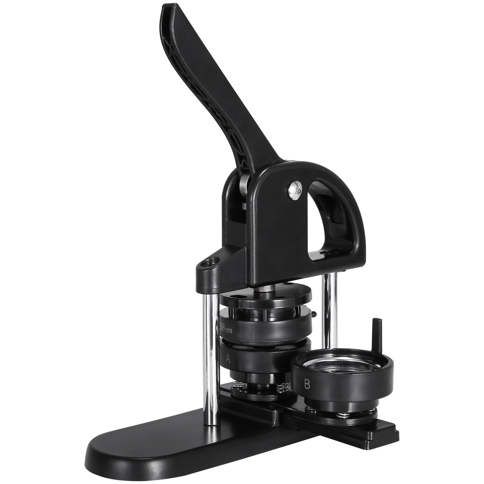 VEVOR Button Maker Machine, 1/1.25/2.28 inch(25/32/58mm) 3-in-1 Pin Maker, Installation-Free Badge Punch Press Kit, Button Making Supplies with 300pcs Button Parts, Circle Cutter, Magic Book