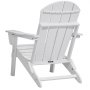 VEVOR Adirondack Chair Plastic, Set of 2 All-Weather Portable Folding Fire Pit Chair, Outdoor Adirondack Patio Chair with Cup Holder, with Relaxing Arm Rest Ergonomic, for Garden, Backyard - White