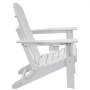 VEVOR Adirondack Chair Plastic, Set of 2 All-Weather Portable Folding Fire Pit Chair, Outdoor Adirondack Patio Chair with Cup Holder, with Relaxing Arm Rest Ergonomic, for Garden, Backyard - White