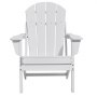 VEVOR Adirondack Chair Plastic, Set of 2 All-Weather Portable Folding Fire Pit Chair, Outdoor Adirondack Patio Chair with Cup Holder, with Relaxing Arm Rest Ergonomic, for Garden, Backyard - White