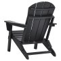 VEVOR Adirondack Chair Plastic, Set of 2 All-Weather Portable Folding Fire Pit Chair, Outdoor Adirondack Patio Chair with Cup Holder, with Relaxing Arm Rest Ergonomic, for Garden, Backyard - Black