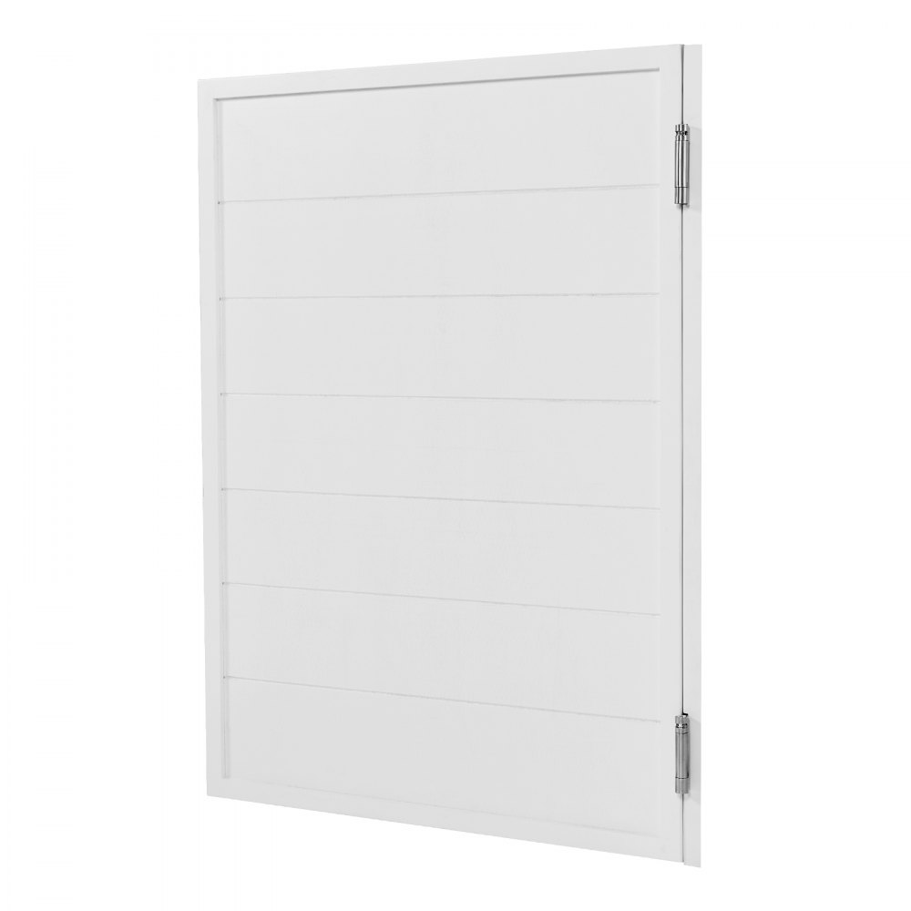 VEVOR Swinging Cafe Doors, Single Indoor Saloon Doors 81.3 x 106.7 cm, Square Design Made of Pine Wood, with Hinges & Hardware Kit, Easy to Install, for Hallway Kitchen Bar Pub Entrance, White