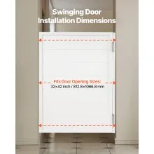 Puertas batientes de salón de 81 x 107 cm, de madera de pino blanca, con bisagras y herrajes.