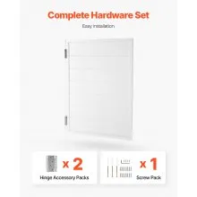 VEVOR Saloon Doors, 32"W x 42" H Single Swinging Cafe Interior Doors, Square Design Premium Pine Wood, with Hinges & Hardware Kit, Easy to Install, for Hallway Kitchen Bar Pub Entrance, White