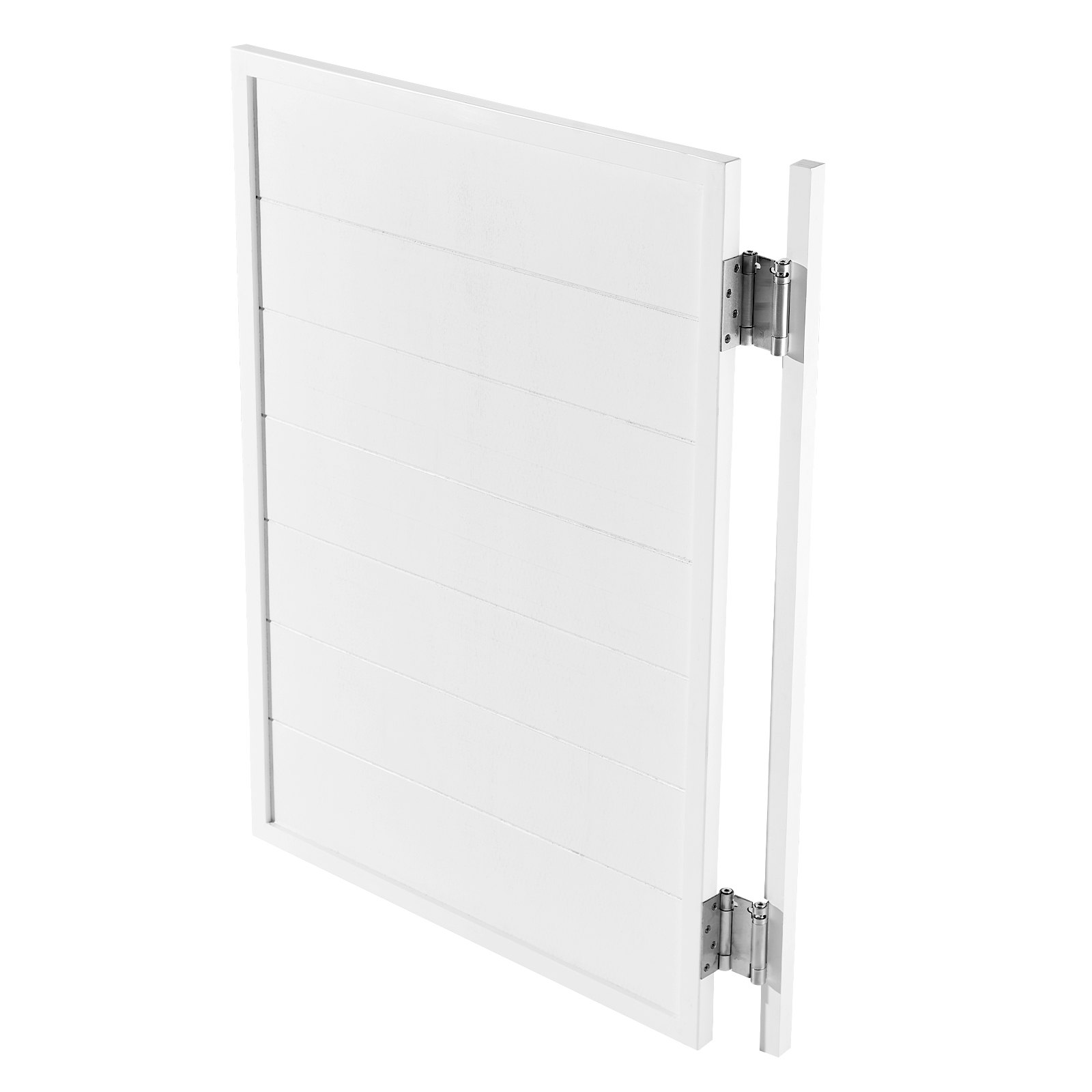 VEVOR Swinging Cafe Doors, Single Indoor Saloon Doors 81.3 x 106.7 cm, Square Design Made of Pine Wood, with Hinges & Hardware Kit, Easy to Install, for Hallway Kitchen Bar Pub Entrance, White