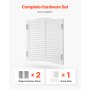 Saloon Swinging Doors 32" x 36" Pine Wood White with Hinges & Hardware