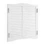 Puertas dobles VEVOR para salón, 81 cm de ancho x 91 cm de alto, con arco superior, batientes interiores para cafetería, madera de pino de primera calidad, con bisagras y kit de herrajes, fáciles de instalar, para pasillo, cocina, bar, entrada de pub, color blanco