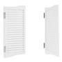 Puertas dobles VEVOR para salón, 81 cm de ancho x 91 cm de alto, con arco superior, batientes interiores para cafetería, madera de pino de primera calidad, con bisagras y kit de herrajes, fáciles de instalar, para pasillo, cocina, bar, entrada de pub, color blanco