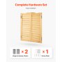 VEVOR Swinging Cafe Doors 81.3x106.7 cm Arched Top Pine Wood with Hinges Log