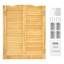 VEVOR Swinging Cafe Doors 81.3x106.7 cm Arched Top Pine Wood with Hinges Log