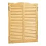 VEVOR Double Saloon Doors, 36"W x 42" H Arched Top Interior Swinging Cafe Doors, Premium Pine Wood, with Hinges & Hardware Kit, Easy to Install, for Hallway Kitchen Bar Pub Entrance, Log Color