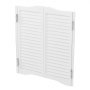 Puertas dobles VEVOR para salón, 91 cm de ancho x 91 cm de alto, con arco superior, batientes interiores para cafetería, madera de pino de primera calidad, con bisagras y kit de herrajes, fáciles de instalar, para pasillo, cocina, bar, entrada de pub, color blanco