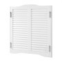 Puertas dobles VEVOR para salón, 91 cm de ancho x 91 cm de alto, con arco superior, batientes interiores para cafetería, madera de pino de primera calidad, con bisagras y kit de herrajes, fáciles de instalar, para pasillo, cocina, bar, entrada de pub, color blanco