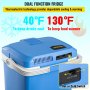 VEVOR Electric Cooler and Warmer, 26L/27 Quart Portable Thermoelectric Fridge, Plug in Refrigerator with Collapsible Handle, 110V AC Home Power Cord & 12V Car Adapter for Camping Travel & Picnics