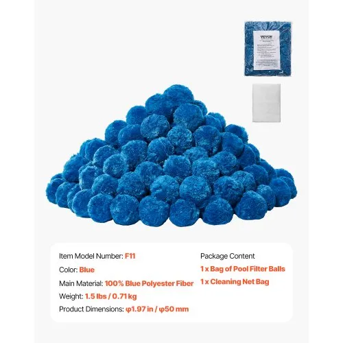 thumbnail image 2 of Sand Pool Filter Naisidas 1.54lbs Pool Filter Balls For Sand Filter, Pool Filter Media Balls For Above Ground Pool Reusable Eco-Friendly Sand Filter Balls Instead Of Sand(Equals 50 Lbs Pool Filter Sand 2 of 14