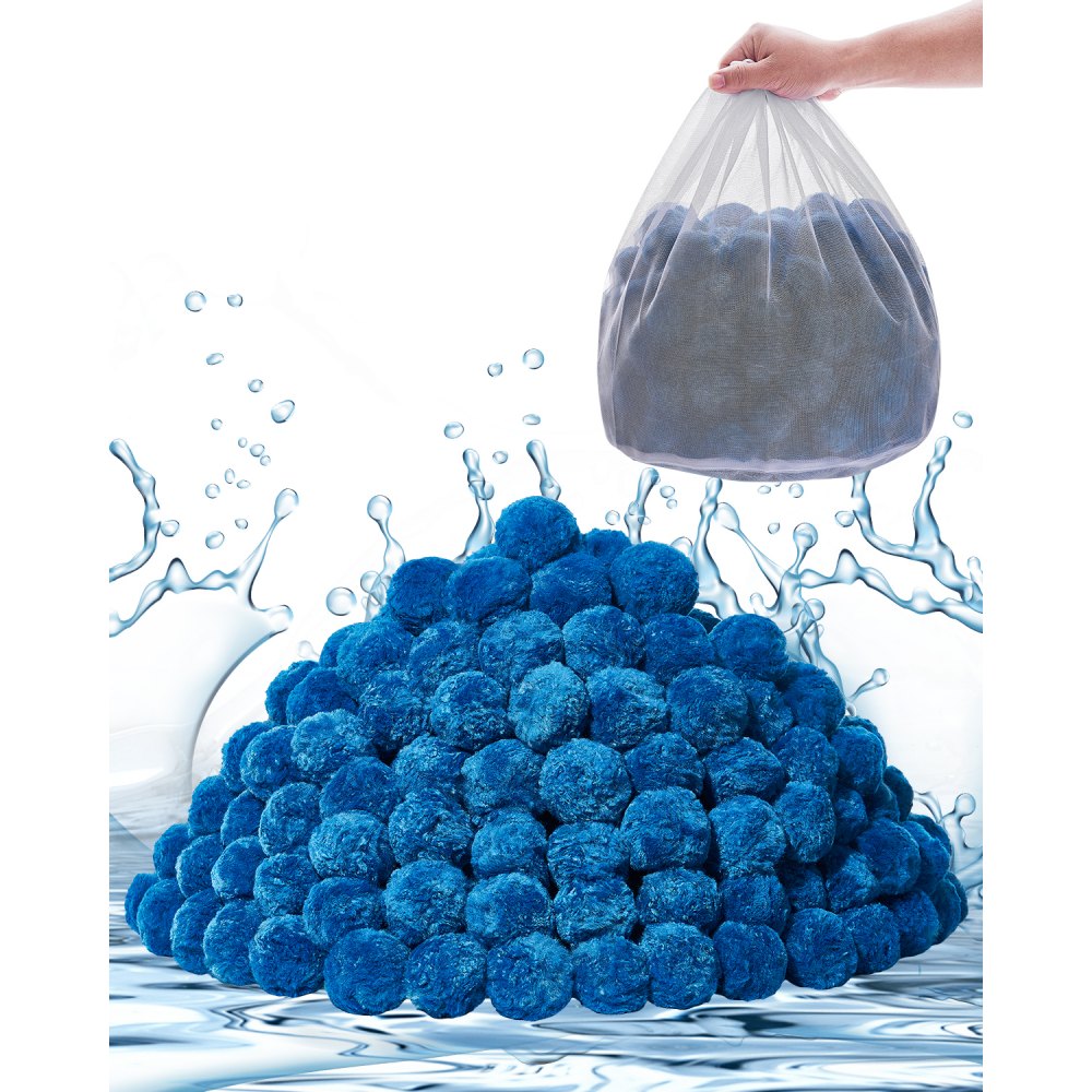 VEVOR Pool Filter Balls for Sand Filter Pump Swimming Pool 1.83 kg Reusable Blue