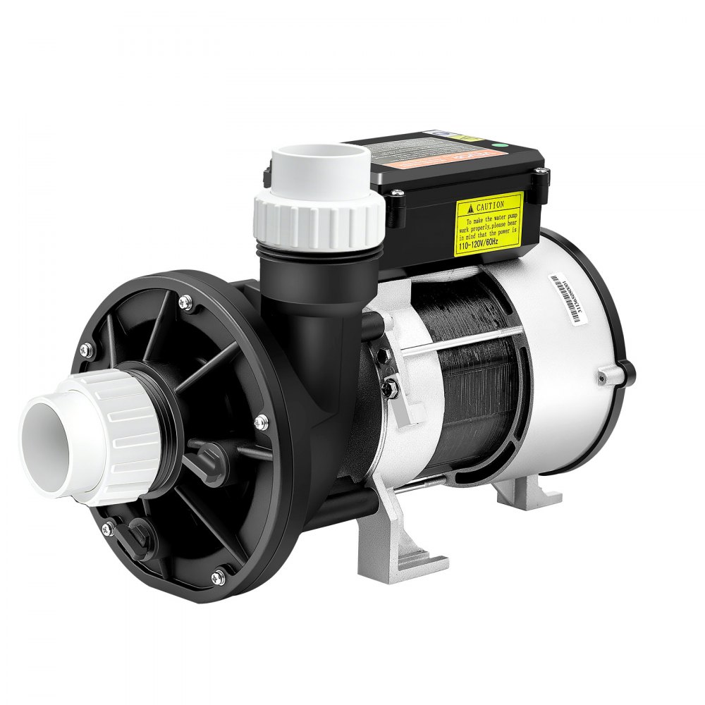 VEVOR SPA Pump, 1.5 HP, 110V Hot Tub Bathtub Circulation Pump with 1.5-Inch Port, 107.5 GPM Max Flow Rate, 54.13 ft/16.5 m Max Head Lift, 110-120V 60Hz, for Gecko #34-402-5002, Watkins #1431501-03