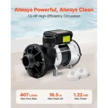 1.5 HP SPA Pump 110V-120V Hot Tub Bathtub Circulation Pump with 1.5-Inch Port