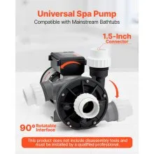 1.5 HP SPA Pump 110V-120V Hot Tub Bathtub Circulation Pump with 1.5-Inch Port
