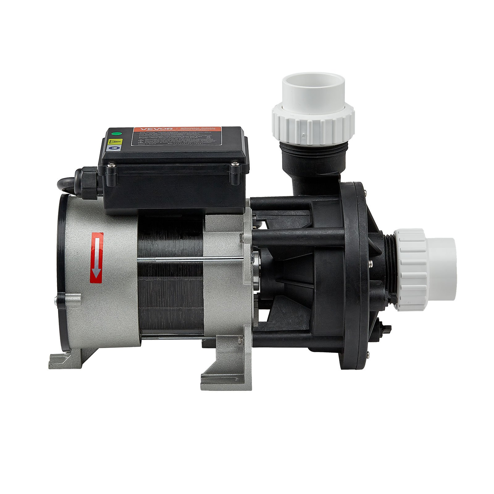 VEVOR SPA Pump, 1.5 HP, 110V Hot Tub Bathtub Circulation Pump with 1.5-Inch Port, 107.5 GPM Max Flow Rate, 54.13 ft/16.5 m Max Head Lift, 110-120V 60Hz, for Gecko #34-402-5002, Watkins #1431501-03