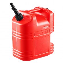 VEVOR Fuel Container, 5 Gallon, Gas Tank with Spout & Clear Scale, 15 L/min Max Flow Rate, Secure & Leak-proof, Portable Flat Fluid Container for Most Cars Motorcycle ATV UTV, Red, 1 Pack