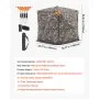 VEVOR Hunting Blind, 2-3 Person See Through Ground Blinds with Carrying Bag, 360 Degree Portable Camouflage Tent, Durable Concealed Shelter with Silent Side Door and Window, for Turkey and Deer