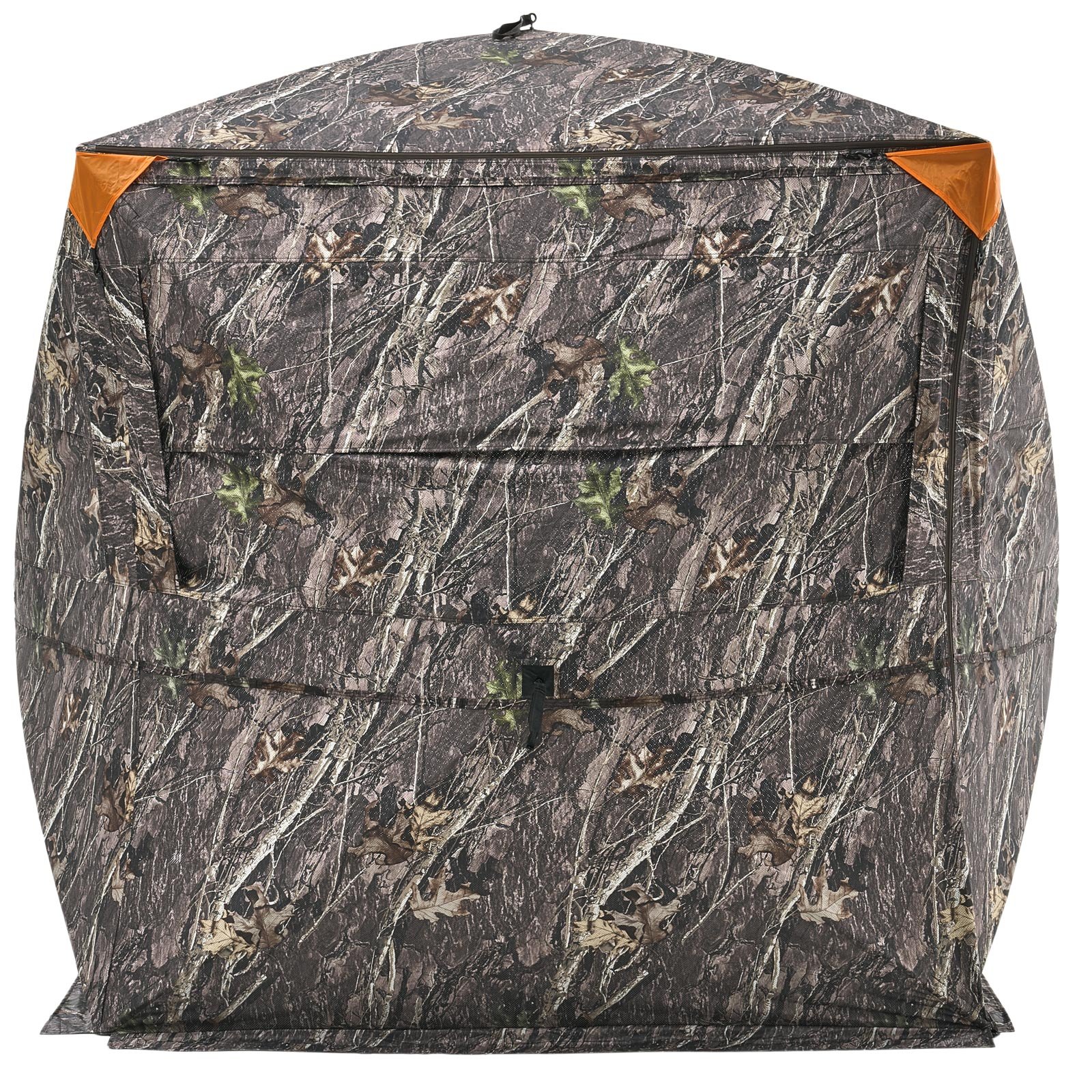 VEVOR Hunting Blind, 4-5 Person See Through Ground Blinds with Carrying Bag, 360 Degree Portable Camouflage Tent, Durable Concealed Shelter with Silent Zipper Door and Window, for Turkey and Deer