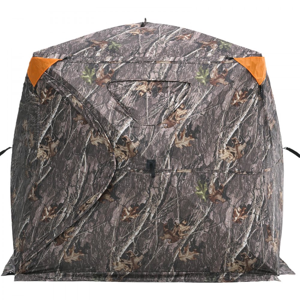 VEVOR Hunting Blind, 270° See Through Ground Blind, 4-5 Person Pop Up Deer Blind for Hunting with Carrying Bag, Portable Resilient Hunting Tent, One-Way See-Through Mesh for Turkey and Deer Hunting