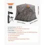 VEVOR Hunting Blind, 270° See Through Ground Blind, 4-5 Person Pop Up Deer Blind for Hunting with Carrying Bag, Portable Resilient Hunting Tent, One-Way See-Through Mesh for Turkey and Deer Hunting