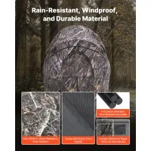 Single Person Portable Hunting Blind Ground Deer Duck Blind with Carrying Bag