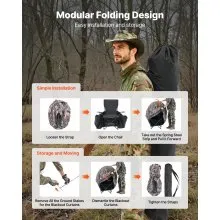 Single Person Portable Hunting Blind Ground Deer Duck Blind with Carrying Bag