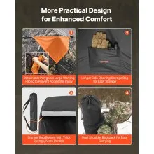 VEVOR Hunting Blind, 270° See Through Ground Blind, 1-2 Person Pop Up Deer Blind for Hunting with Carrying Bag, Portable Resilient Hunting Tent, 3 Horizontal Windows for Turkey and Deer Hunting