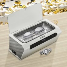 VEVOR Ultrasonic Jewelry Cleaner, 500ML 45 kHz, Professional Ultra Sonic Cleaner with Touch Control, Digital Timer, Cleaning Basket, Stainless Steel Ultrasound Cleaning Machine for Watches Glasses Gre