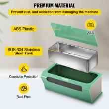 VEVOR Ultrasonic Cleaner Ultrasound Cleaning Machine 500ML Green for Jewelry