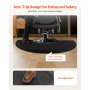 VEVOR Salon Mat for Hair Stylist 3 x 5 FT Semicircle Salon Chair Mat 1/2" Thick
