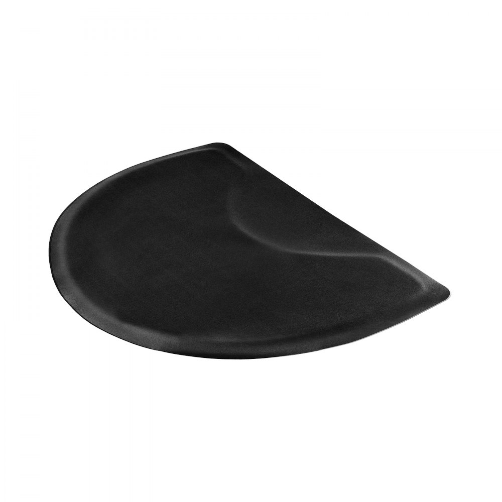 VEVOR Salon Mat for Hair Stylist, 1220 x 905 mm  Semi-circle Salon Chair Mat, 13mm Thickened Anti Fatigue Barber Shop Floor Mat with Round Cut Out, Easy-to-Clean PVC Surface & Anti-Trip Beveled Edges