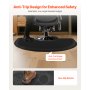 VEVOR Salon Mat for Hair Stylist 3 x 4 FT Semicircle Salon Chair Mat 1/2" Thick