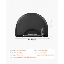 VEVOR Salon Mat for Hair Stylist 3 x 4 FT Semicircle Salon Chair Mat 1/2" Thick