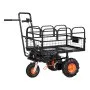 VEVOR Electric Utility Cart, 36V 432Wh Battery Powered Electric Wagon, 500W Power Wheelbarrow with Brake, 500 lbs Load Heavy Duty Steel Garden Cart for Farm and Yard All Purpose Modular Cargo Bed