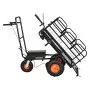 VEVOR Electric Utility Cart, 36V 432Wh Battery Powered Electric Wagon, 500W Power Wheelbarrow with Brake, 500 lbs Load Heavy Duty Steel Garden Cart for Farm and Yard All Purpose Modular Cargo Bed