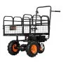 VEVOR Electric Utility Cart, 36V 432Wh Battery Powered Electric Wagon, 500W Power Wheelbarrow with Brake, 500 lbs Load Heavy Duty Steel Garden Cart for Farm and Yard All Purpose Modular Cargo Bed