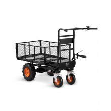 VEVOR Electric Utility Cart, 660lbs Capacity Power Wagon, 36V 432W Battery Powered Steel Garden Cart with Brake, Heavy Duty Electric Assist Wagon, Material Hauler, Wheelbarrow for Farm & Garden