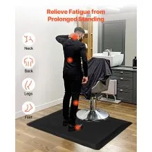 VEVOR Salon Mat for Hair Stylist 3 x 5 FT Rectangle Salon Chair Mat 1/2" Thick