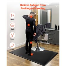 VEVOR Salon Mat for Hair Stylist 3 x 5 FT Rectangle Salon Chair Mat 7/8" Thick