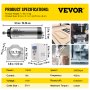 VEVOR VFD CNC Spindle Motor Kits, 110V 1.5KW Water Cooled Spindle Motor W/ Clamp, 400Hz 24000RPM VFD Water Pump for CNC Engraver