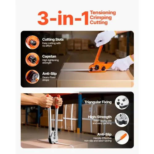 Pakkelindi komplekt, PP lint 975 m, pinguti ja tangid — pilt 4